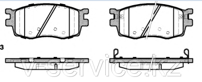 Тормозные колодки YOTO G-467(MD 8393M)(REMSA 1208.02)