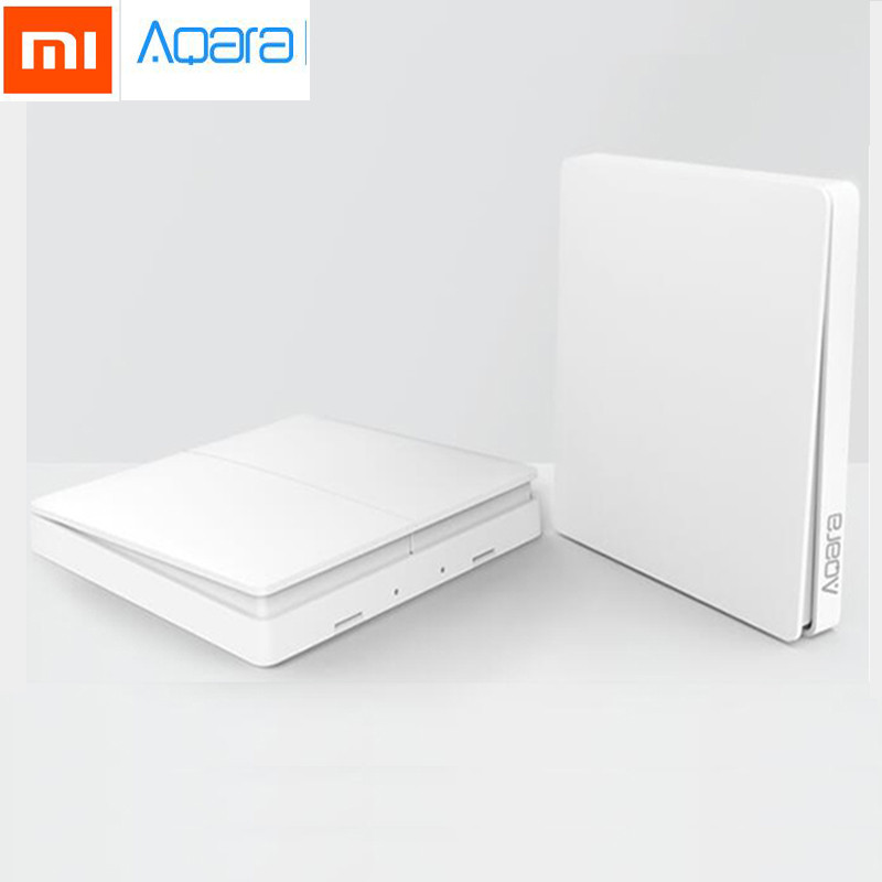 Xiaomi Aqara Smart Light Switch dual, беспроводной настенный выключатель света, двойной, ZigBee