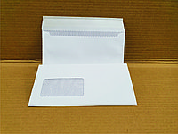 Конверты почтовые Е65, 110х220, окно, отрывная лента