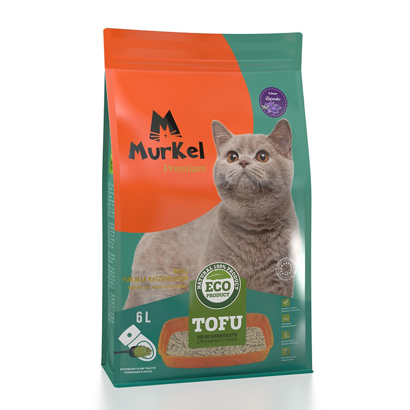 Murkel (Муркель) Тофу Соевый наполнитель Лаванда, 6 л, фото 1