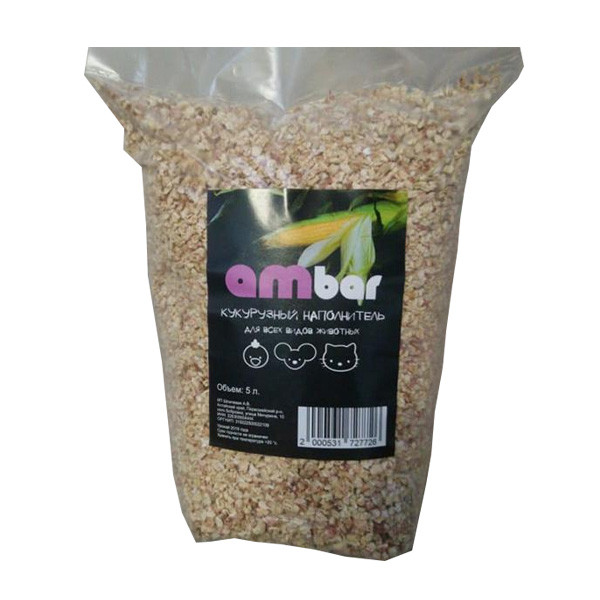 Ambar Кукурузный наполнитель для грызунов, 5 л