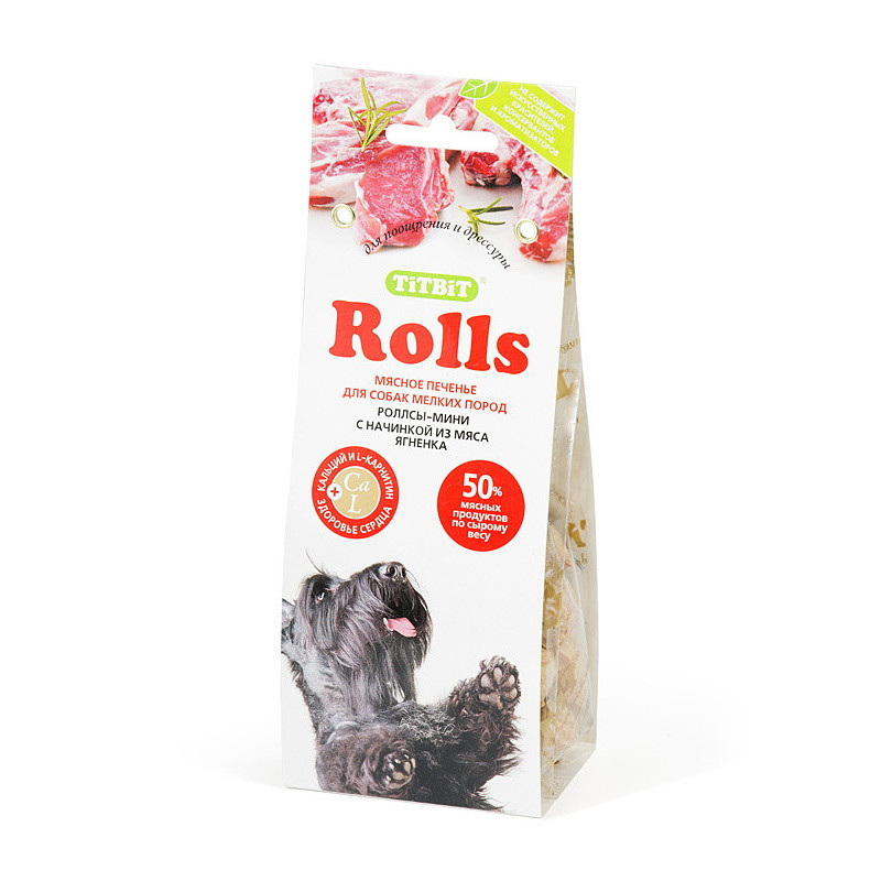 Лакомства для собак Печенье Rolls мини Ягненок