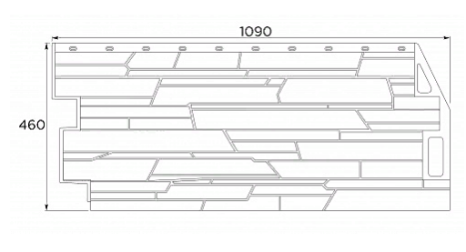 Фасадные панели Мелованный белый 1090x460 мм ( 0,43 м2) Скала FINEBER - фото 2 - id-p88934505
