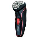 Бритва Centek CT-2171 (черн) ротор 3D, ВЛАЖНОЕ БРИТЬЁ, 3 плав.головки, триммер, до 50 мин работы