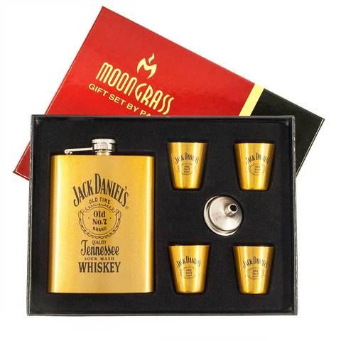 Набор подарочный для виски с фляжкой и стопками «Whiskey Brands» (Johnnie Walker Steel) - фото 4 - id-p88934918
