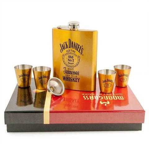 Набор подарочный для виски с фляжкой и стопками «Whiskey Brands» (Jack Daniel's Leather) - фото 2 - id-p88935308