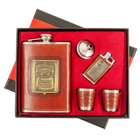 Набор подарочный для виски с фляжкой и стопками «Whiskey Brands» (Jack Daniel's Leather) - фото 7 - id-p88935308