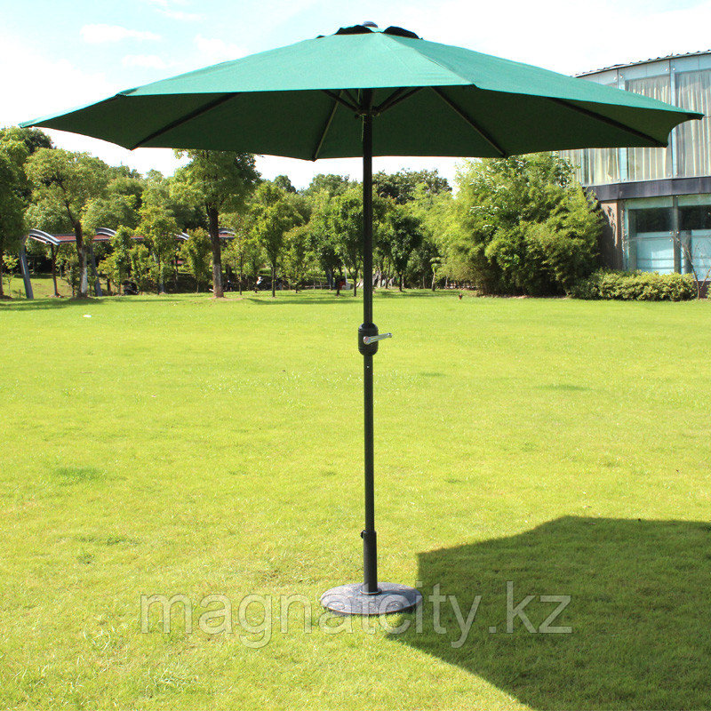 Зонт летний ART.Home с подставкой (d=2.7м), зеленый/бронза/бежевый - фото 6 - id-p56711855