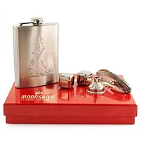 Набор подарочный для виски с фляжкой и стопками «Whiskey Brands» (Johnnie Walker Steel)