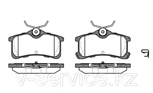 Тормозные колодки YOTO G-489(MD 2220)(REMSA 1050.02)