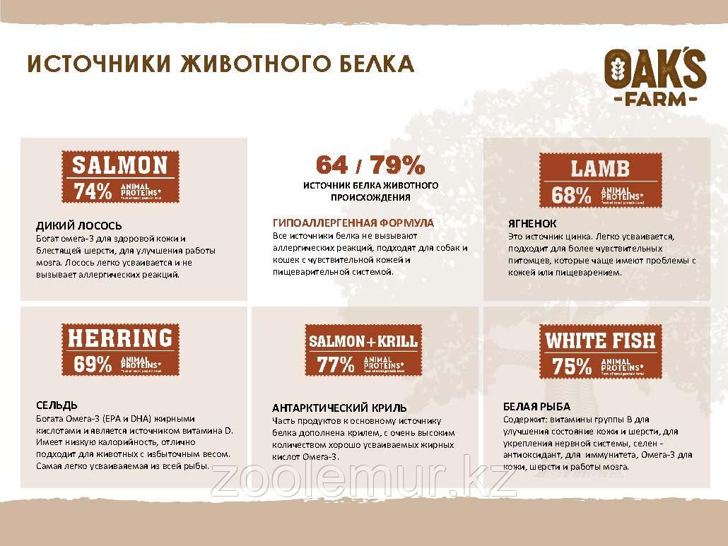 OAKS FARM GF сухой корм для стерилизованных кошек Лосось и Криль 2кг - фото 3 - id-p88962267