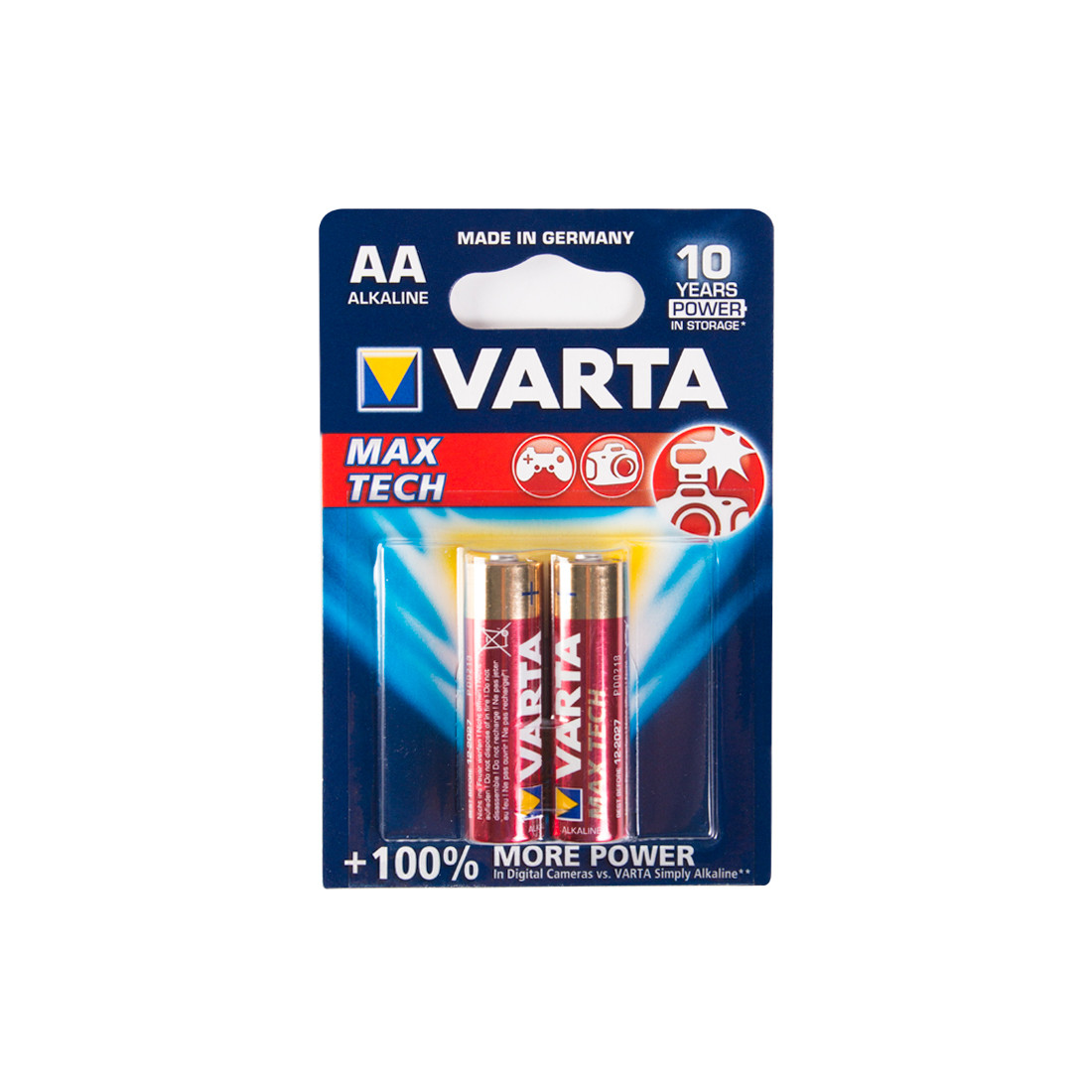 Батарейка VARTA Max tech Mignon 1.5V - LR6/ AA (2 шт)