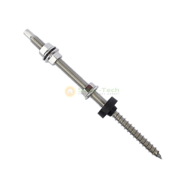Комплект Винт-Шуруп M10х200 (3 гайки с буртиком и EPDM)