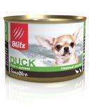 BLITZ Small Breed 200г Утка с цукини влажный корм для собак мелких пород