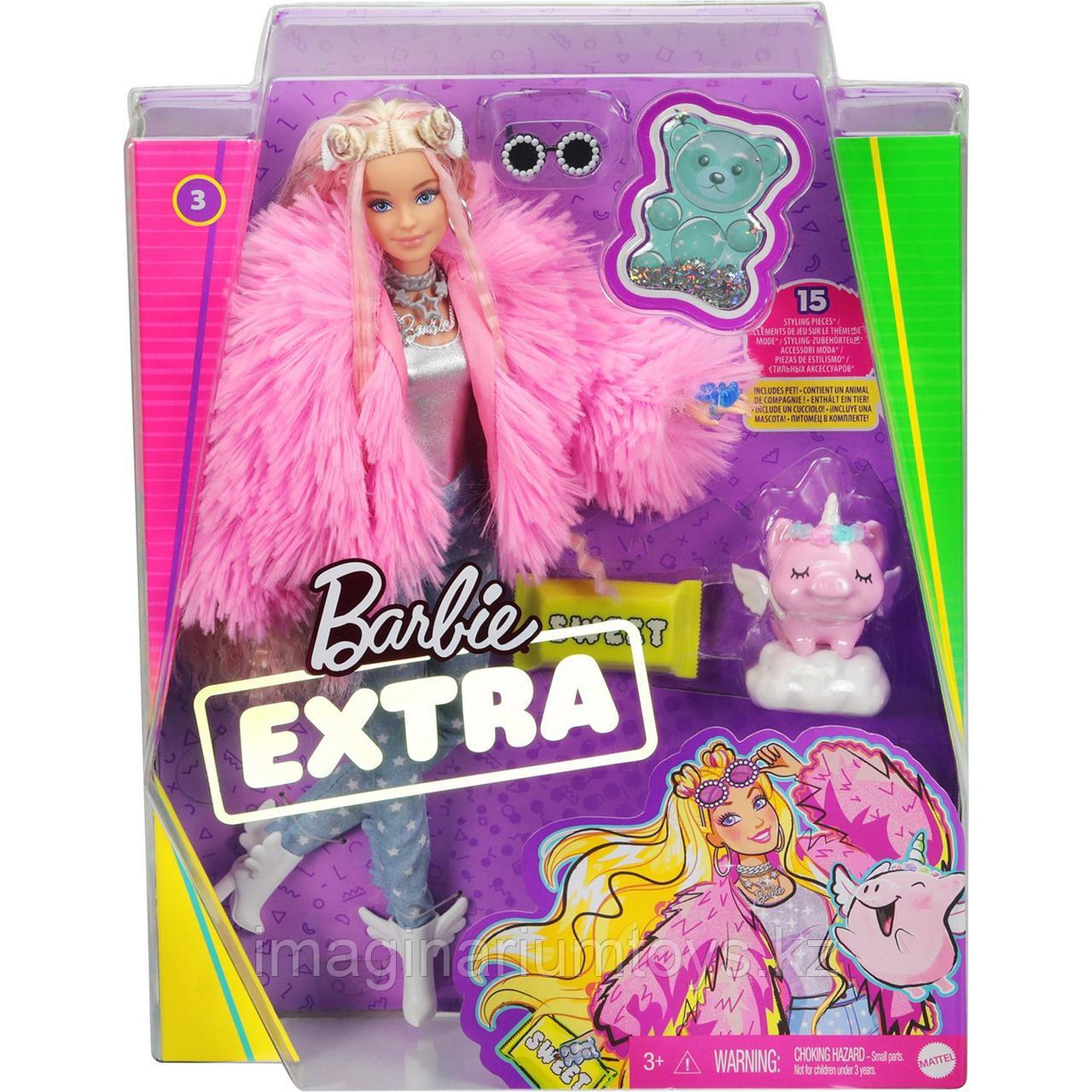 Кукла Barbie Extra блондинка в розовой куртке - фото 7 - id-p88981117