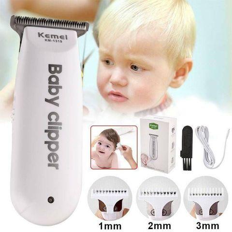 Машинка для стрижки младенцев и детей портативная беспроводная Kemei Baby Clipper с 3 насадками - фото 7 - id-p88981705