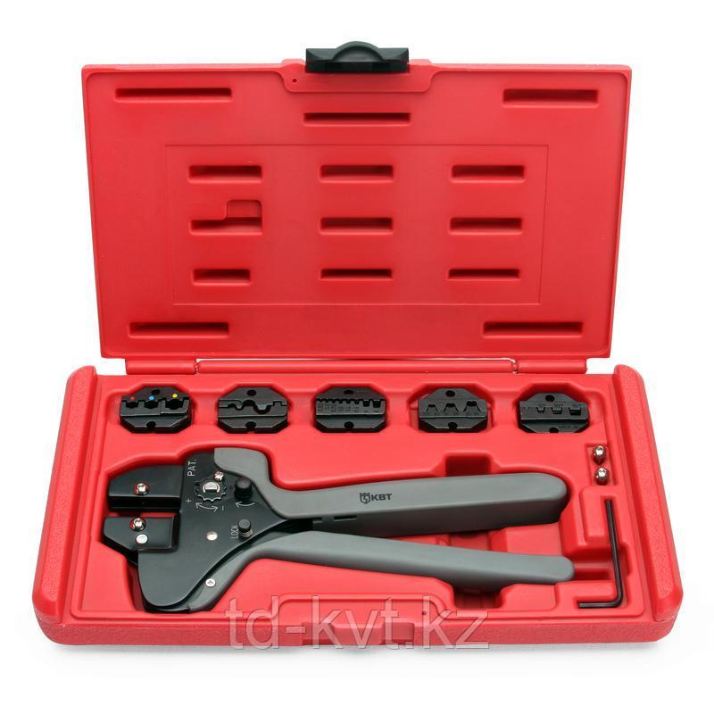 Пресс-клещи с набором матриц CTF серия ПРОФИ (кримпер) для опрессовки изолированных и неизолированных, фото 1