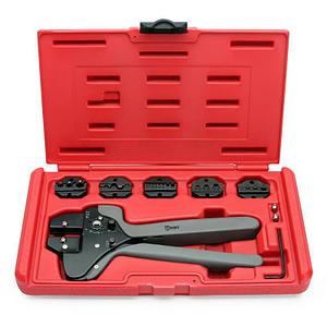 Пресс-клещи с набором матриц CTF серия ПРОФИ (кримпер) для опрессовки изолированных и неизолированных