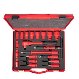 Набор диэлектрического инструмента 1/2" НИИ-05 серия ПРОФИ торцевые шестигранные головки с трещоткой 1/2" для