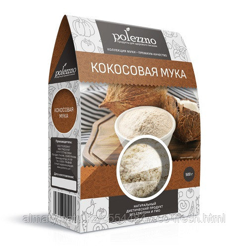 Polezzno мука кокосовая, 500 гр