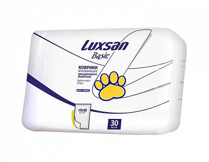 Пеленки LUXSAN Basic для животных 60х60, уп.30шт.