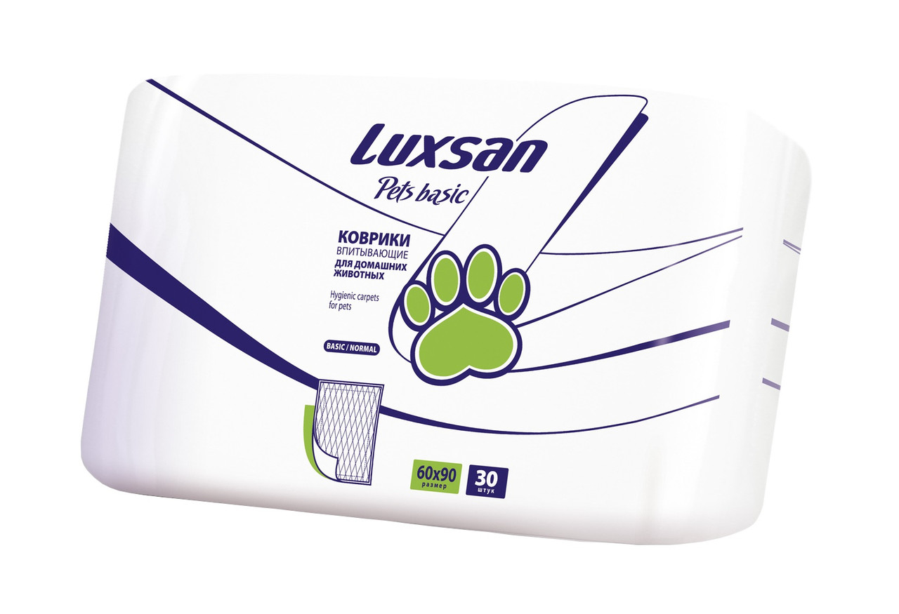 Пеленки LUXSAN Basic для животных 60х90, уп.30шт.