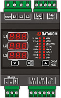 Анализатор сети Datakom DKM-407, DIN Rail, THD, RS-485, 1-вх, 1-вых, AC