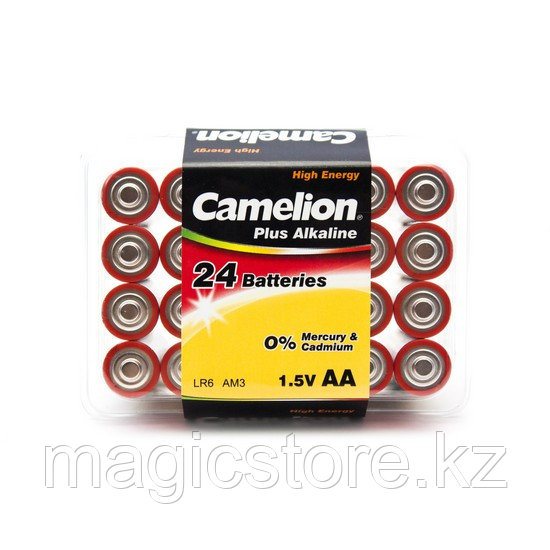 Батарейка, CAMELION, LR6-PB24, Plus Alkaline, AA, 1.5V, 2700 mAh / 24 шт в упаковке - фото 1 - id-p89009260