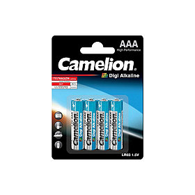 Батарейка, CAMELION, LR03-BP4DG, Digi Alkaline, AAA, 1.5V, 1250mAh, 4 шт. в блистере/12 блис. в упаковке