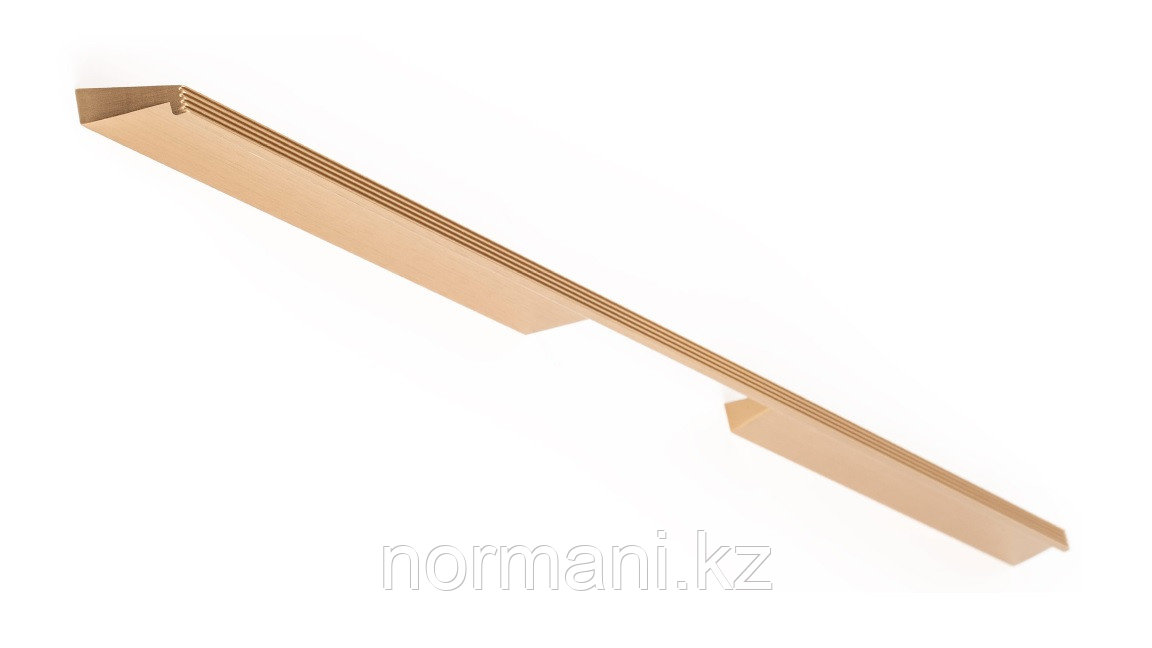 Мебельная ручка скоба, замак, размер посадки 192-576мм, отделка под золото шлифованное