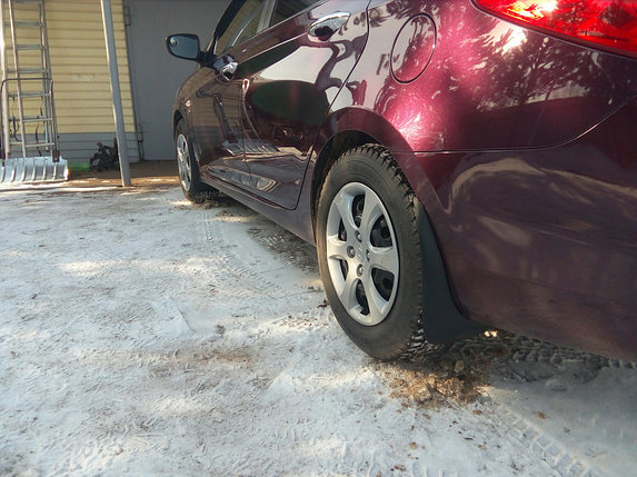Брызговики для Hyundai Accent SD (2010-2017) задние (пара), фото 3