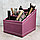 Органайзер для хранения косметики и мелочей универсальный 160*130*130 mm розовый, фото 10