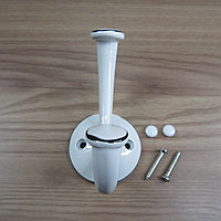 Крючок мебельный 309 белый с черным