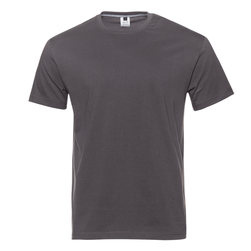 Футболка унисекс без бокового шва STAN хлопок 160, 02, Тёмно-серый,  (100/1)  (50/L)