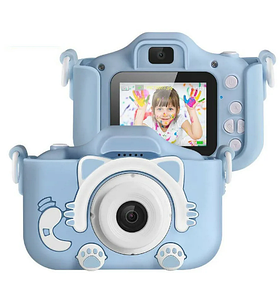 Детский цифровой фотоаппарат GSMIN Fun Camera Kitty со встроенной памятью и играми.