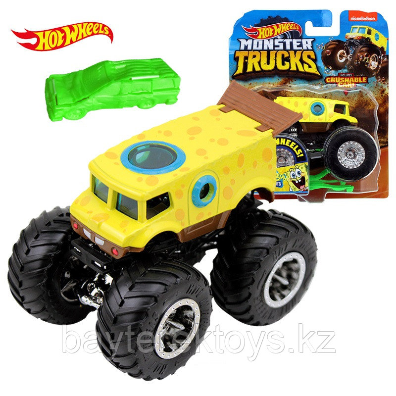 Машинка Hot Wheels Monster Trucks. Хот вилс Монстр-трак. Sponge Bob Squarepants., фото 1
