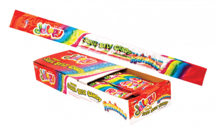 Мармеладные пластинки Jellopy sourbelt MIX RAINBOW 10 гр (48 шт в упаковке)
