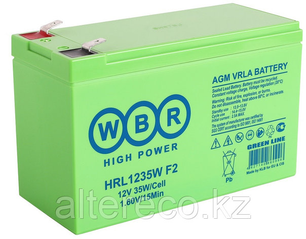 Аккумулятор WBR HRL 1235W (12В, 9Ач), фото 2
