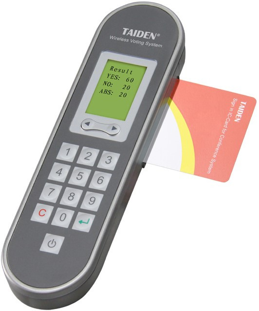 TAIDEN HCS-4390NK-10 Пульт для системы беспроводного голосования с устройством для считывания карт - фото 1 - id-p89081245