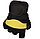 Перчатки для фитнеса и тренажеров турника (без пальцев) черно-желтые, фото 2