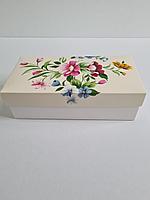 Коробка 23×11×7см крышка+дно цветы