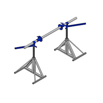 Винтовой кабельный домкрат для подъёма и размотки кабельных барабанов ДКВ 10-1,5