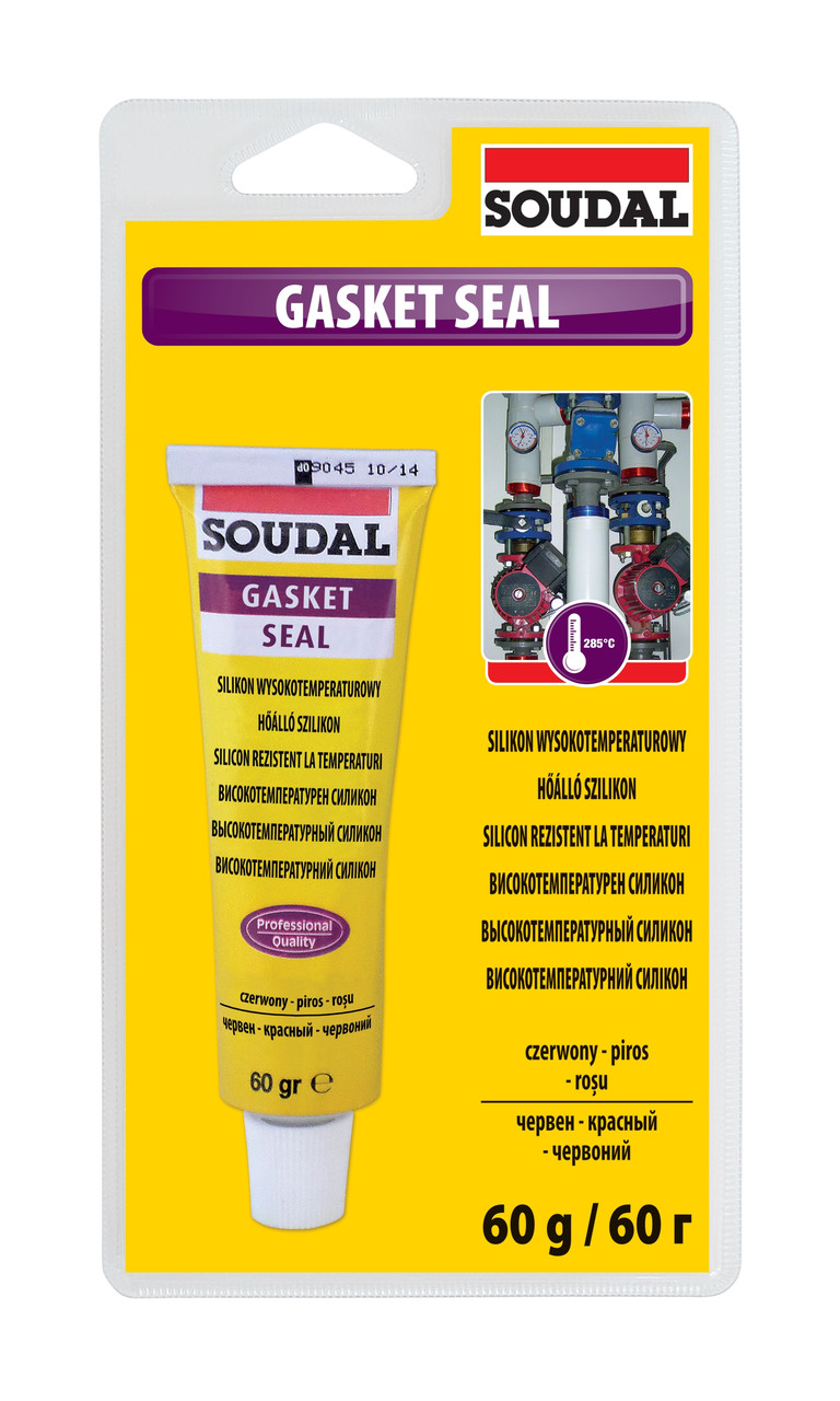 Высокотемпературный силикон Gasket Seal 12*280 гр блистер - фото 2 - id-p89087924