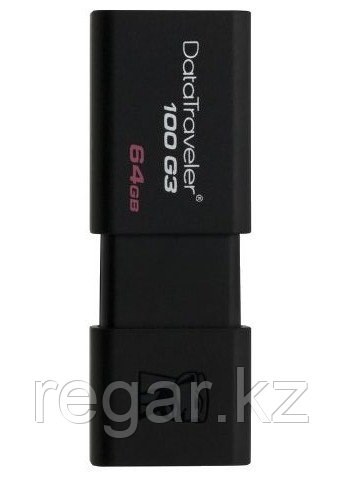 USB Флеш 64GB 3.0 Kingston DT100G3/64GB черный