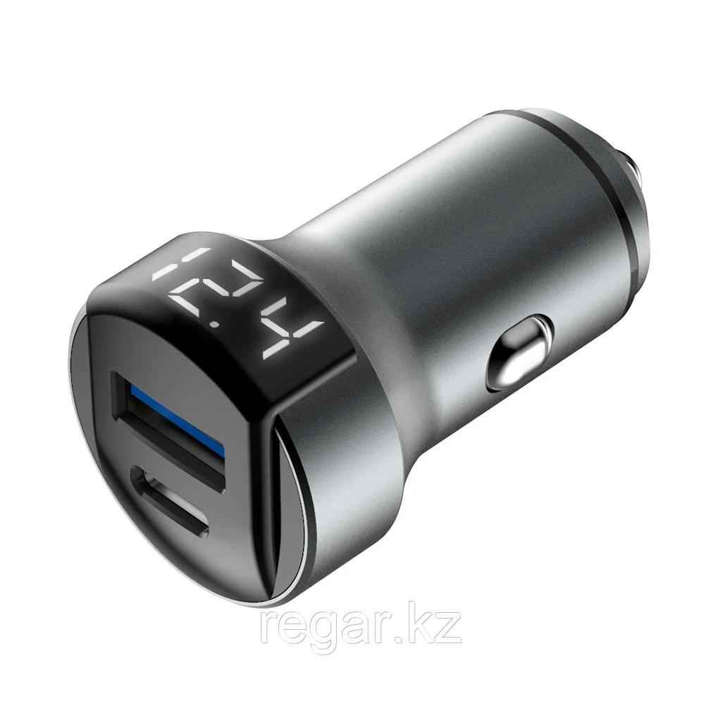 Зарядное устройство автомобильное OLMIO АЗУ 36W USBx2 6A QC3.0, Type-C PD черный
