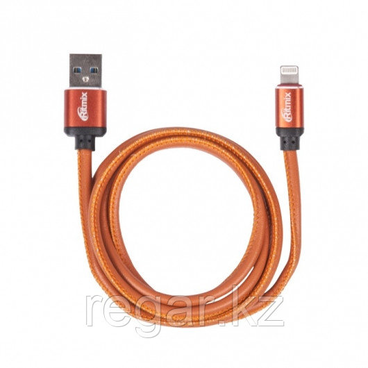 Кабель Apple Ritmix RCC-425 lightning-USB 2.5 A Leather