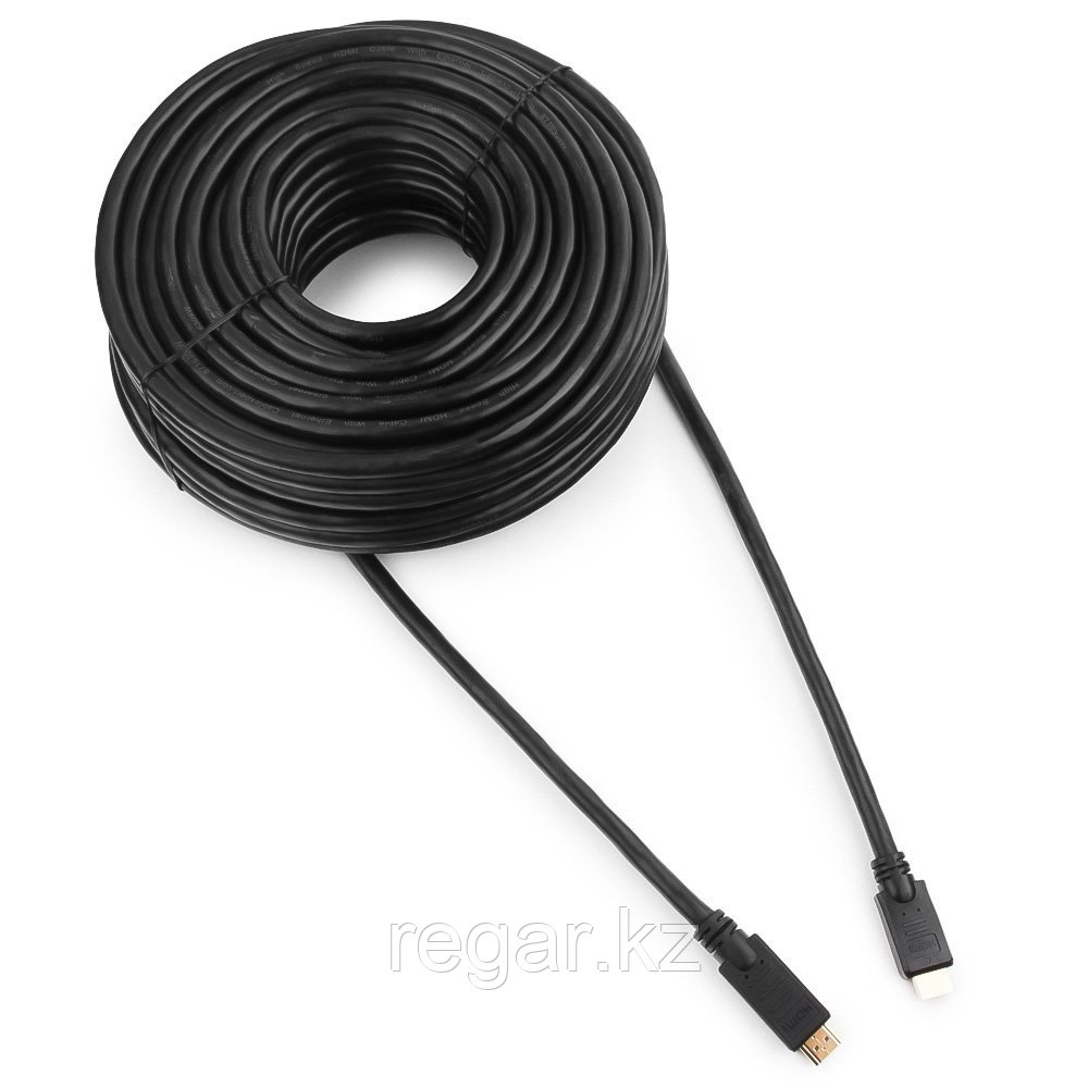 Кабель HDMI Cablexpert CC-HDMI4-30M, 30м, v1.4, 19M/19M, черный, позол.разъемы, экран, однонаправлен