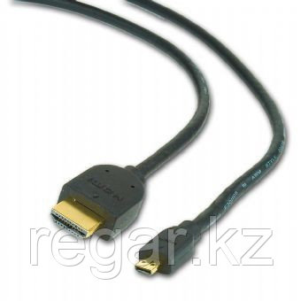 Кабель HDMI-microHDMI Cablexpert CC-HDMID-10, 19M/19M, 3.0м, v1.3, черный, позол.разъемы, экран, пак