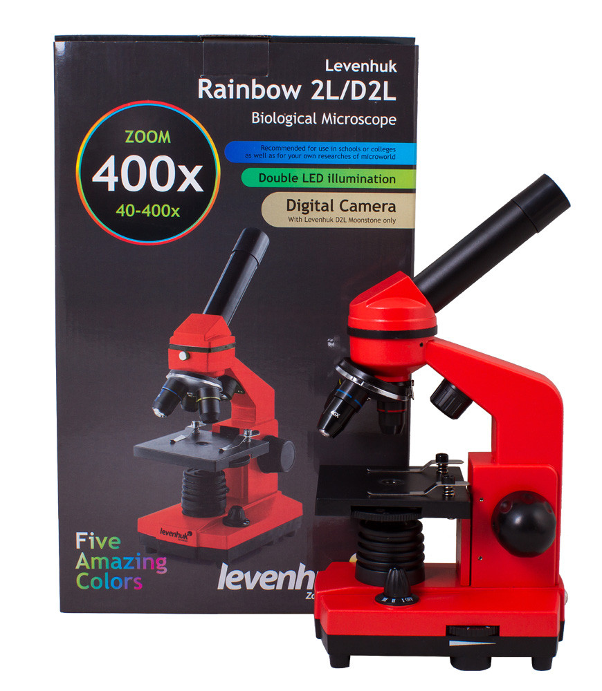Микроскоп Levenhuk Rainbow 2L Orange\Апельсин - фото 10 - id-p89090604