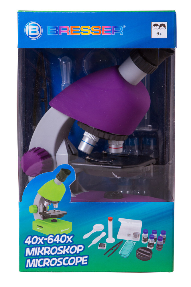 Микроскоп Bresser Junior 40x-640x, фиолетовый - фото 9 - id-p89090626